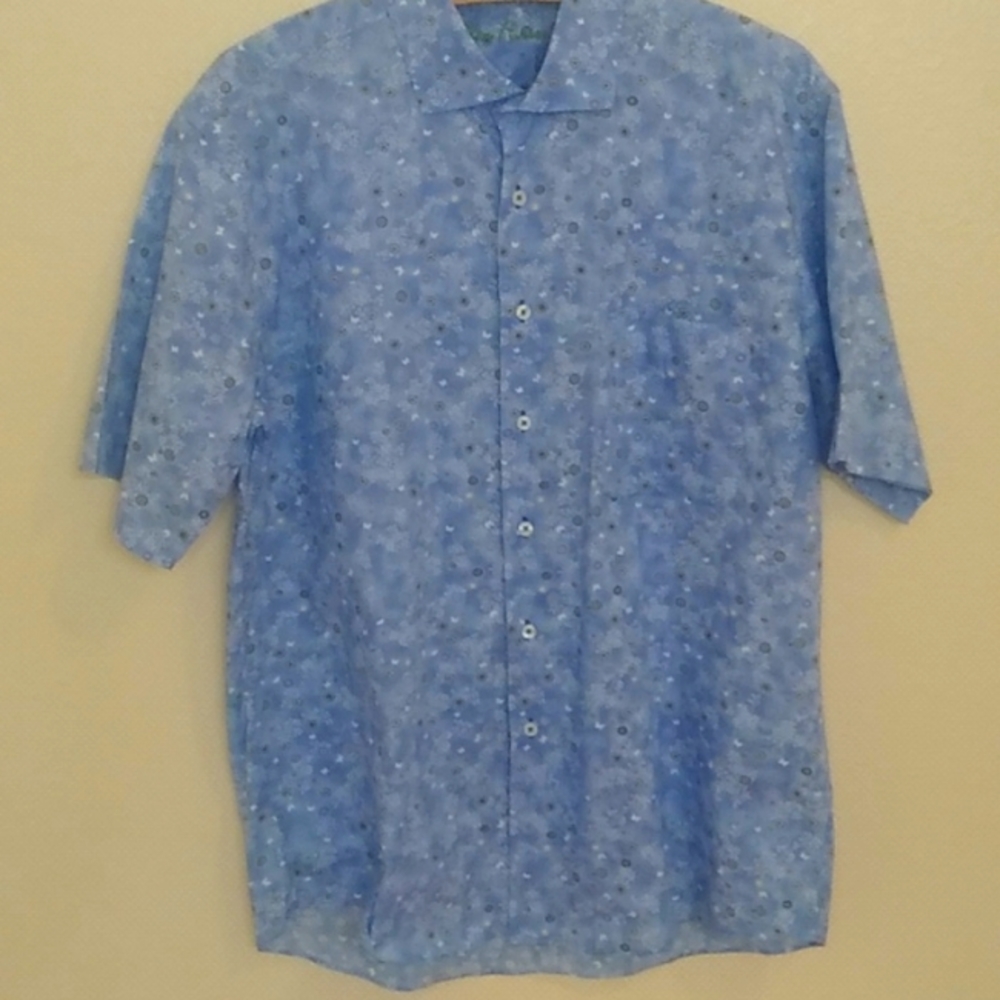 Men's Alan Flusser, L short sleeve button down.